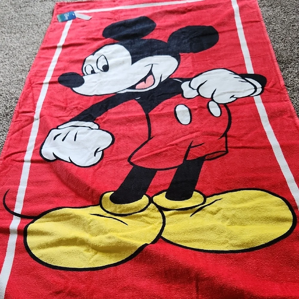 Disney Red and Yellow Mickey Mouse Towel